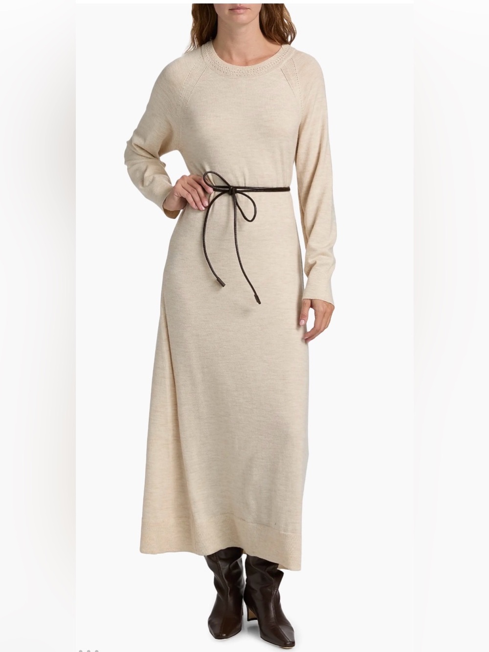 rag & bone Loren Wool-Blend Self-Belt Maxi Dress - Picture 2 of 14